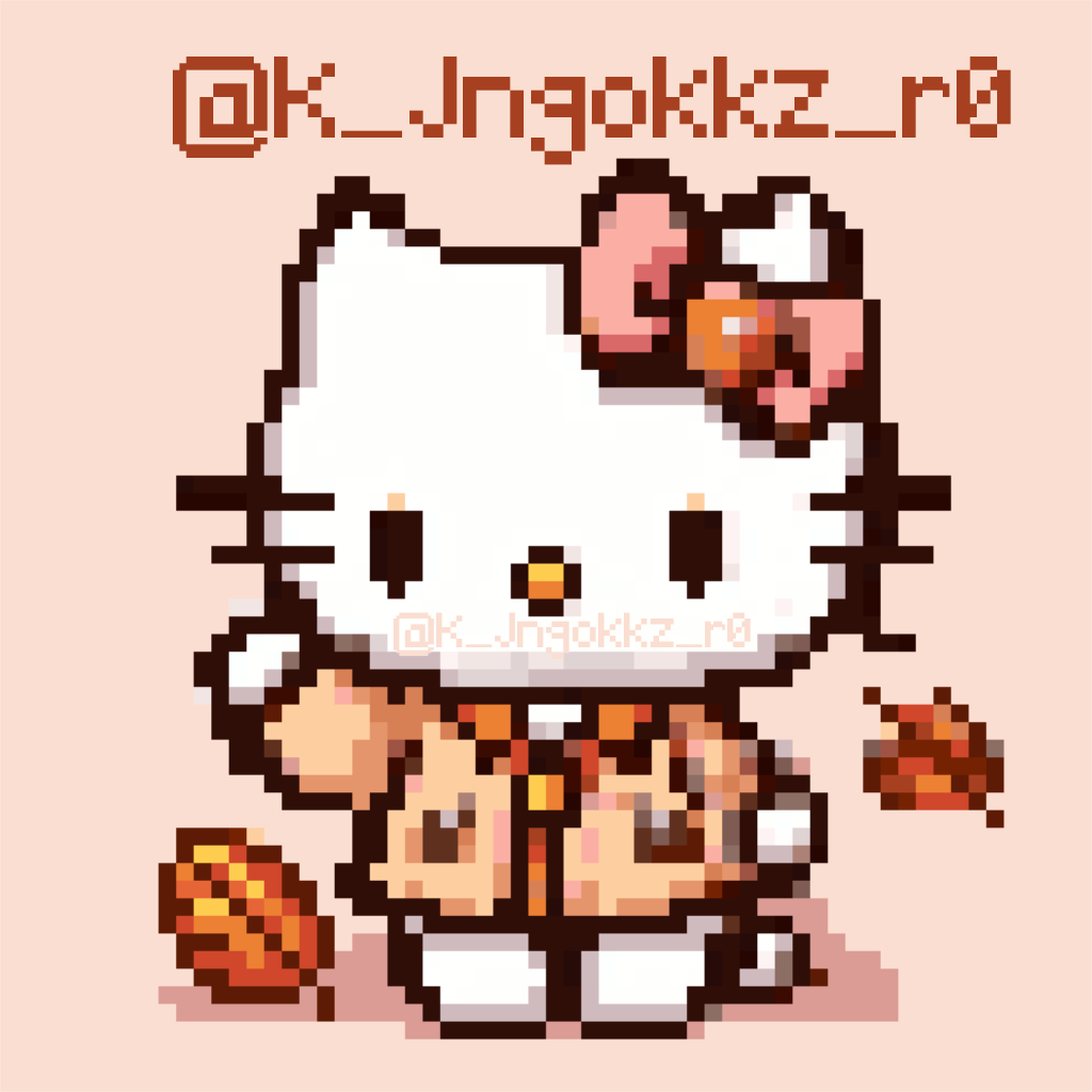 hello kitty in autumn apparel